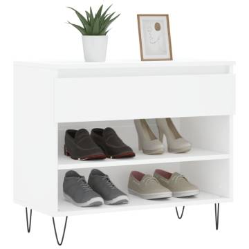 Elegant White Shoe Cabinet - 70x36x60 cm | Hipomarket