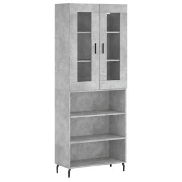 Stylish Highboard Concrete Grey | HipoMarket UK