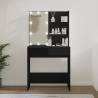 Dressing Table with LED Black 74.5x40x141 cm Colour black Quantity in Package 1 