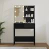 Dressing Table with LED in Black - Stylish & Functional