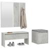 Hallway Furniture Set - Concrete Grey Engineered Wood | HipoMarket