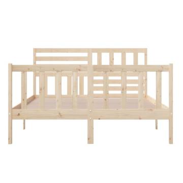 Solid Wood Bed Frame 140x200 cm | Timeless Design