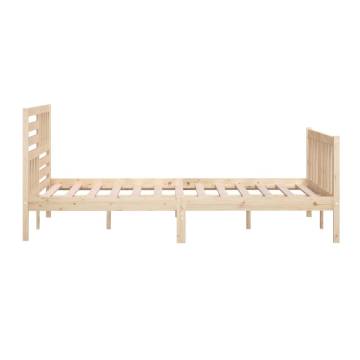 Solid Wood Bed Frame 140x200 cm | Timeless Design