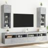 TV Cabinets with LED Lights 2 pcs Concrete Grey 30.5x30x90 cm Colour concrete grey Size 30.5 x 30 x 90 cm Quantity in Package 2 