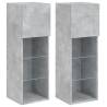 Stylish LED TV Cabinets (2 pcs) - Concrete Grey | HipoMarket UK