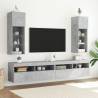 Stylish LED TV Cabinets (2 pcs) - Concrete Grey | HipoMarket UK