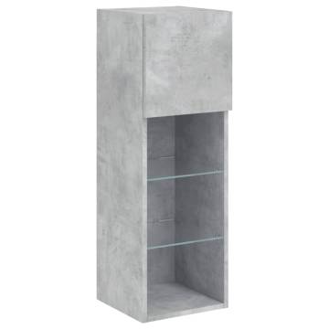 Stylish LED TV Cabinets (2 pcs) - Concrete Grey | HipoMarket UK