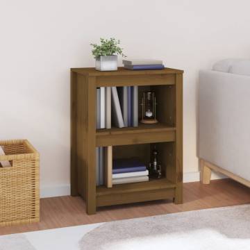 Honey Brown Solid Wood Book Cabinet - 50x35x68 cm