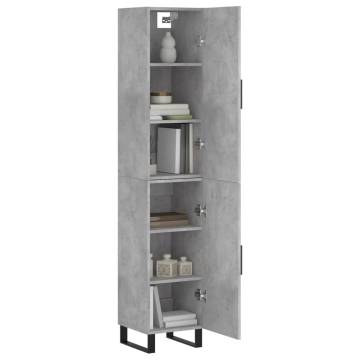 Stylish Highboard Concrete Grey | 34.5x34x180 cm | Hipomarket