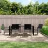 7 Piece Garden Dining Set Poly Rattan and Steel Size 200 cm table length Cushion included no Number of 6 