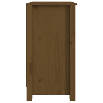 Honey Brown Solid Wood Book Cabinet - 50x35x68 cm