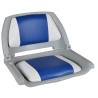 Boat Seats 2 pcs with Foldable Backrest - Blue-White Comfort