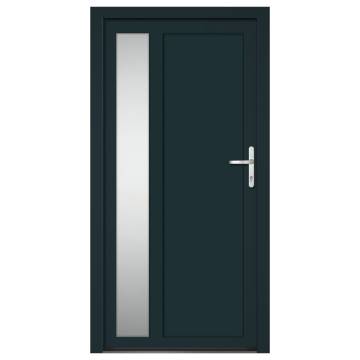 Front Door Anthracite 108x208 cm PVC - Secure & Stylish