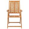 Reclining Garden Chairs - Solid Acacia Wood (2 pcs)