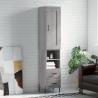 Highboard Grey Sonoma 34.5x34x180 cm Engineered Wood Colour grey sonoma Quantity in Package 1 Model 2 drawers 2 shelves 