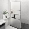 Walk-in Shower Wall with Shelf Chrome 90x195 cm ESG Glass&Aluminium Colour chrome Size 90 x 195 cm Model frosted 