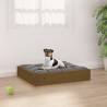 Dog Bed Honey Brown 51.5x44x9 cm Solid Wood Pine Colour honey brown Size 51.5 x 44 x 9 cm 