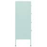 Stylish Mint Chest of Drawers - 80x35x101.5 cm Steel