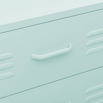 Stylish Mint Chest of Drawers - 80x35x101.5 cm Steel