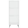 Stylish Highboard High Gloss White - 34.5x34x180 cm