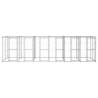 Outdoor Dog Kennel - Galvanised Steel with Roof | 14.52 m²