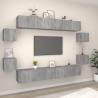 8 Piece TV Cabinet Set Grey Sonoma Engineered Wood Colour grey sonoma Quantity in Package 8 Width 100 cm 