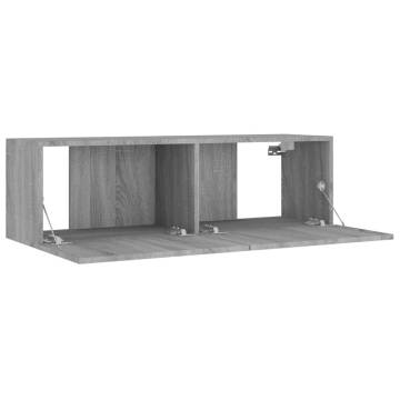 8 Piece Grey Sonoma TV Cabinet Set - Stylish & Functional