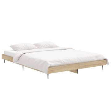 Sonoma Oak Bed Frame 135x190 cm | Durable Double Design