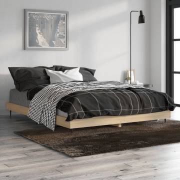 Sonoma Oak Bed Frame 135x190 cm | Durable Double Design