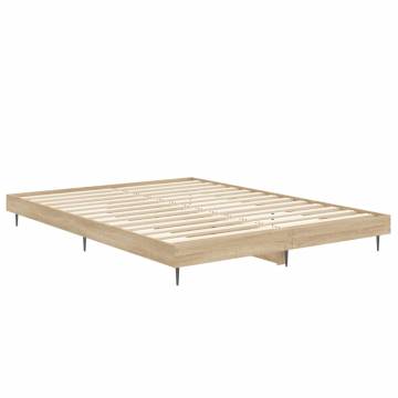 Sonoma Oak Bed Frame 135x190 cm | Durable Double Design