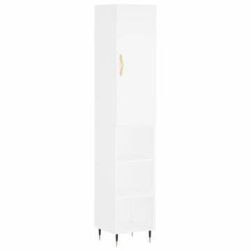 Elegant Highboard White 34.5x34x180 cm - Stylish Storage