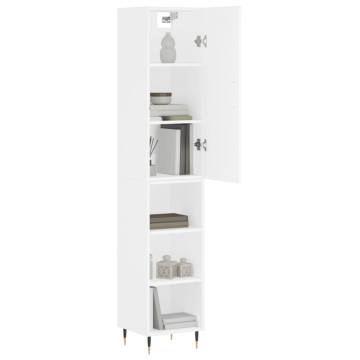 Elegant Highboard White 34.5x34x180 cm - Stylish Storage