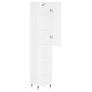 Elegant Highboard White 34.5x34x180 cm - Stylish Storage