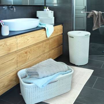 Curver Laundry Basket 45L Vintage White | Stylish & Durable