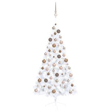 Artificial Half Pre-lit Christmas Tree with Ball Set - 150 cm