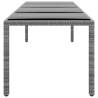 Stylish Garden Table 250x100 cm - Tempered Glass & Poly Rattan