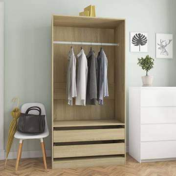 Wardrobe Sonoma Oak 100x50x200 cm - Stylish Storage Solution