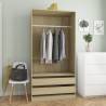 Wardrobe Sonoma Oak 100x50x200 cm Engineered Wood Colour sonoma oak Size 100 x 50 x 200 cm Quantity in Package 1 Amount 2 drawers 