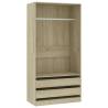 Wardrobe Sonoma Oak 100x50x200 cm - Stylish Storage Solution