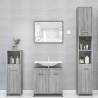 Bathroom Cabinet Grey Sonoma 30x30x183.5 cm Engineered Wood Colour grey sonoma Model with handle Number of 1 Number of Pieces 