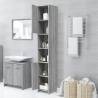 Bathroom Cabinet Grey Sonoma 30x30x183.5 cm - Stylish Storage