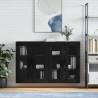 Wall Mounted Cabinets 2 pcs Black Engineered Wood Colour black Quantity in Package 2 Model tube black 