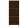 Elegant Highboard in Brown Oak - 34.5x32.5x180 cm