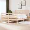 Bed Frame 135x190 cm Double Solid Wood Colour natural Size 135 x 190 cm 