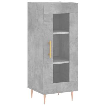 Stylish Highboard in Concrete Grey - 34.5x34x180 cm