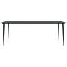 Garden Dining Table Black 200x100 cm - Steel & Glass | HipoMarket