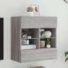 TV Wall Cabinet with LED Lights Grey Sonoma 58.5x30x60.5 cm Colour grey sonoma Quantity in Package 1 Width 58.5 cm 