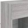 TV Wall Cabinet with LED Lights - Grey Sonoma 58.5x30x60.5 cm