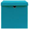 Storage Boxes with Lids | 4 pcs Baby Blue - 32x32 cm