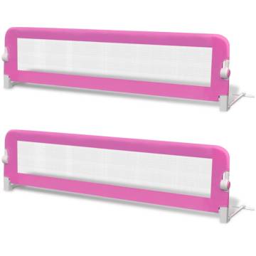 Toddler Safety Bed Rail 2 pcs Pink - Protect Your Child's Sleep